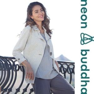 NWT Neon Buddha Happy Trails Relaxed Blazer Jacket in Natural Sz XS